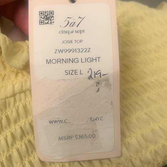 Cinq à Sept Yellow Ruffle Top - Picture 13 of 15